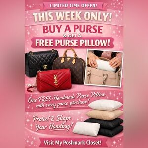 This Weeks Sale ! FREE PURSE PILLOW